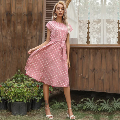 Aurelis™ | Midi Kleid mit Faltenrock und Taillengürtel