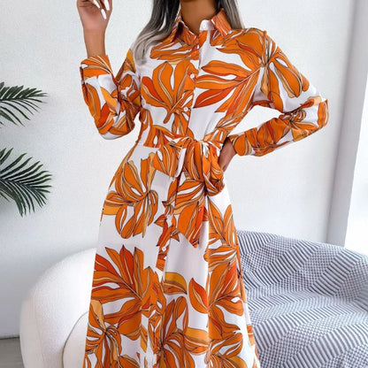 Lindenberg™ | Floral Hemdkleid mit Taillengürtel