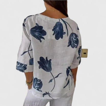 Kaltenthal™ | Langarmbluse mit Blumenmuster