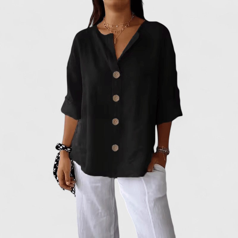 Luviaren™ | Klassische V-Ausschnitt Bluse