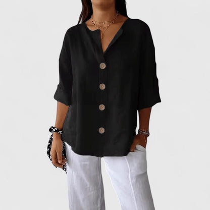 Luviaren™ | Klassische V-Ausschnitt Bluse