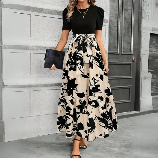 Ivy | Elegantes Maxi-Kleid mit botanischem Print