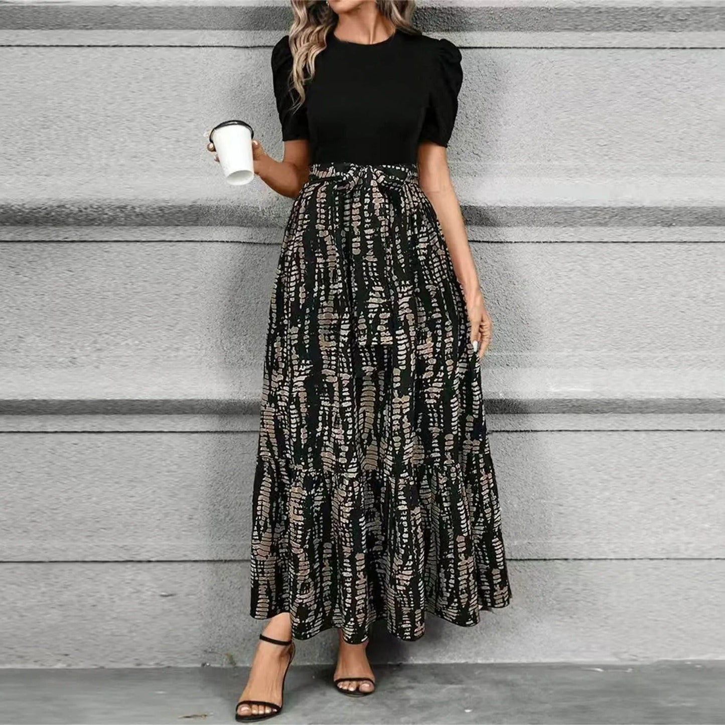 Ivy | Elegantes Maxi-Kleid mit botanischem Print