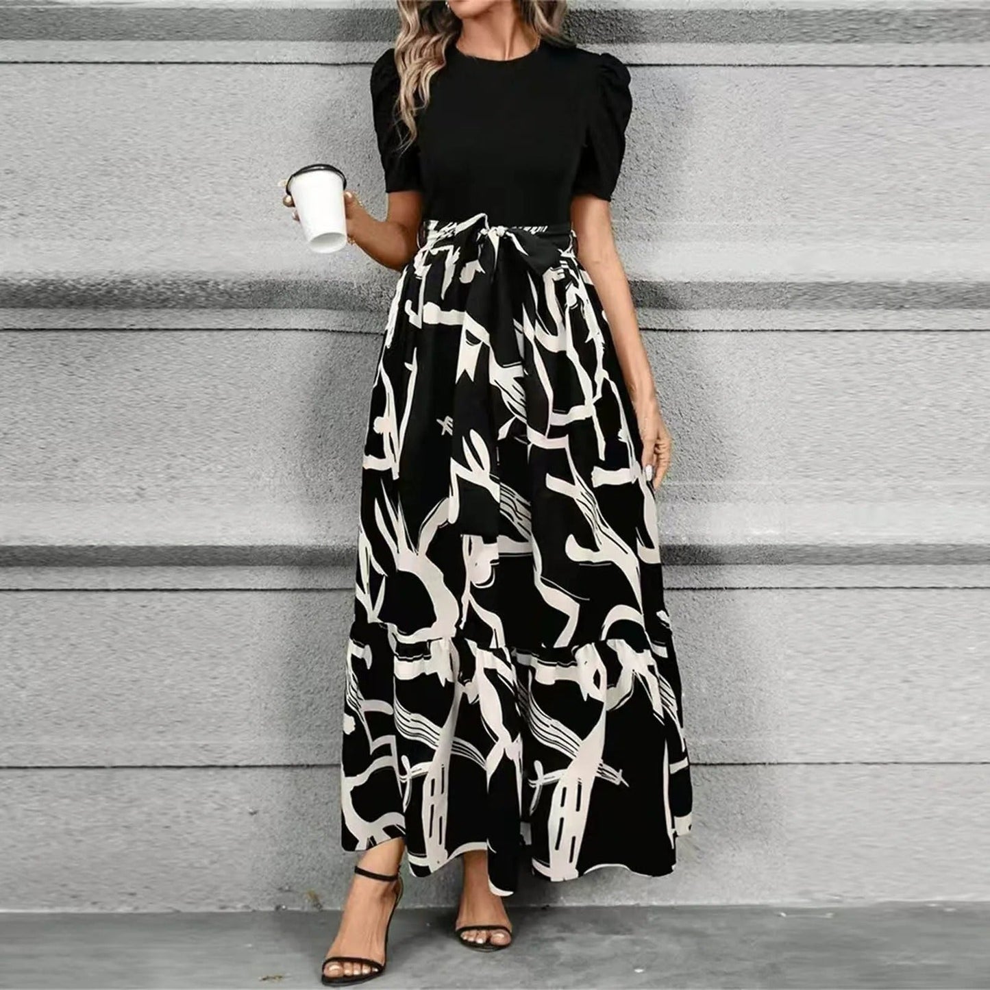 Ivy | Elegantes Maxi-Kleid mit botanischem Print