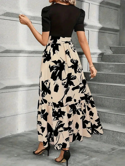 Ivy | Elegantes Maxi-Kleid mit botanischem Print
