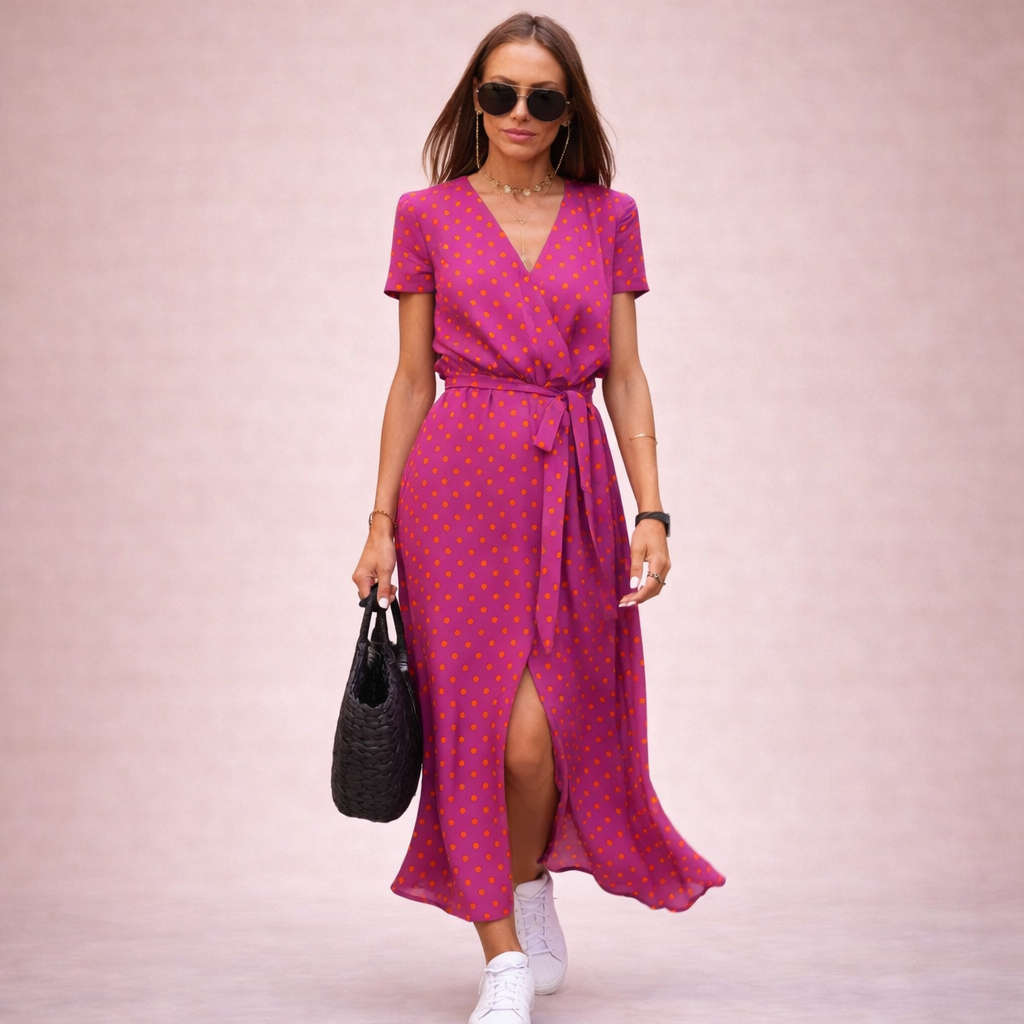 Lea | Luftiges und Stilvolles Sommer-Wickelkleid
