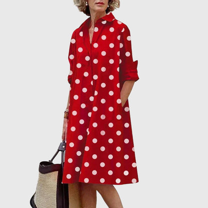 Clara | Elegantes Freizeitkleid mit praktischen Taschen