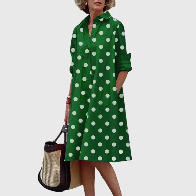 Clara | Elegantes Freizeitkleid mit praktischen Taschen