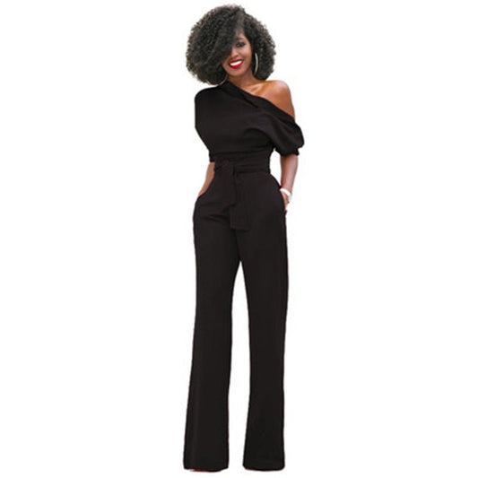 Isabella | Eleganter Off-Shoulder Jumpsuit mit weitem Bein für Damen