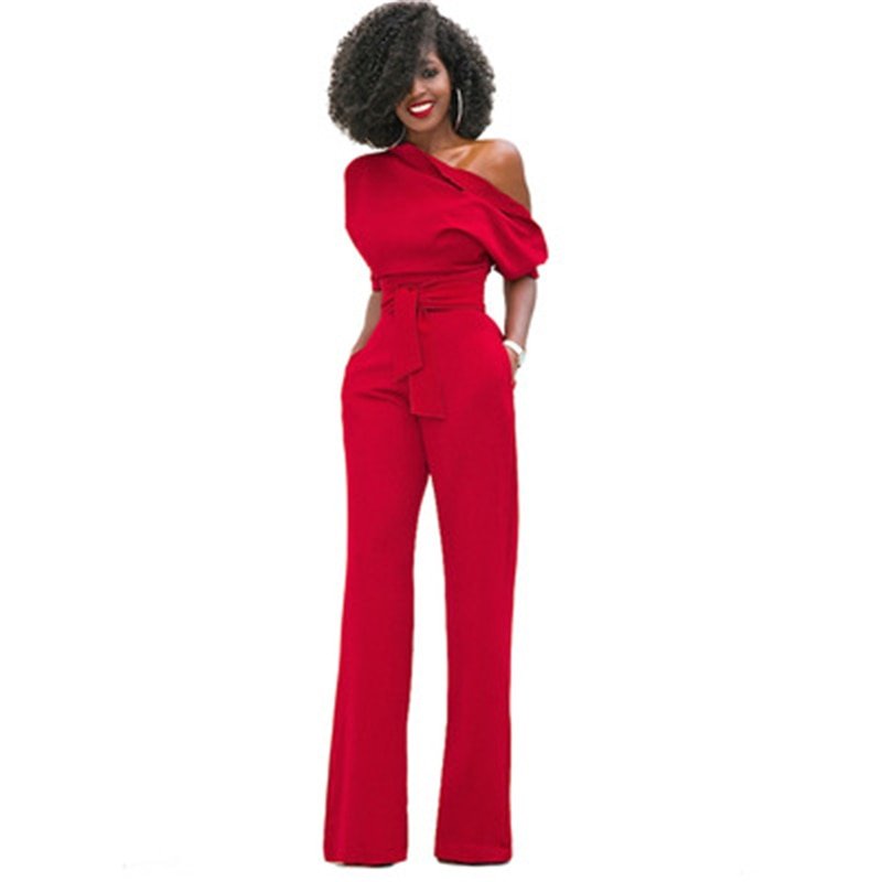 Isabella | Eleganter Off-Shoulder Jumpsuit mit weitem Bein für Damen