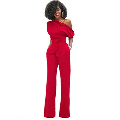 Isabella | Eleganter Off-Shoulder Jumpsuit mit weitem Bein für Damen