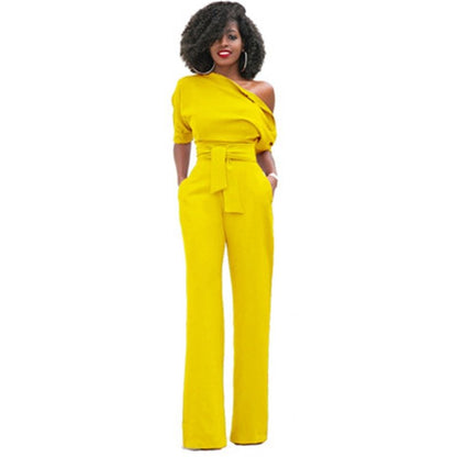 Isabella | Eleganter Off-Shoulder Jumpsuit mit weitem Bein für Damen