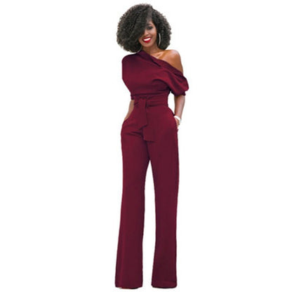 Isabella | Eleganter Off-Shoulder Jumpsuit mit weitem Bein für Damen