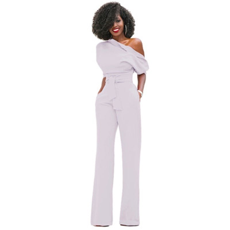 Isabella | Eleganter Off-Shoulder Jumpsuit mit weitem Bein für Damen