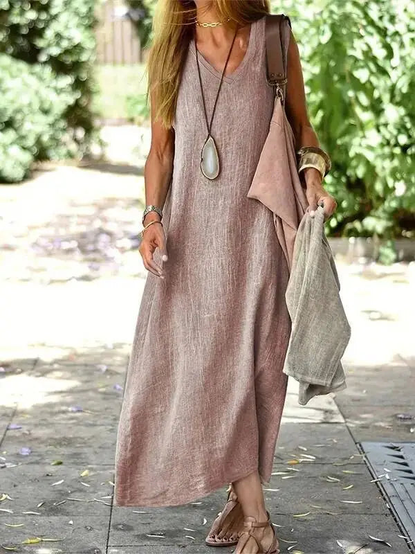 Amelie | Leichtes und Elegantes Damen Maxi-Kleid