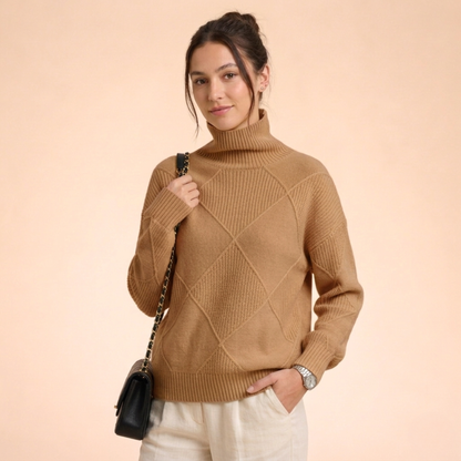 Clara | Eleganter und weicher Kaschmir-Rollkragenpullover