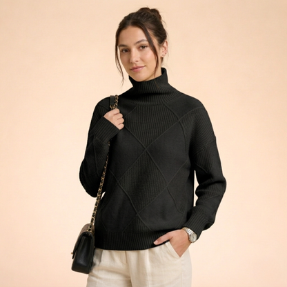 Clara | Eleganter und weicher Kaschmir-Rollkragenpullover