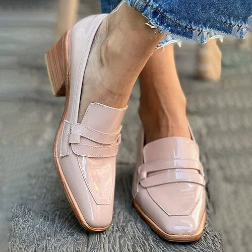 Juliane | Elegante Damen-Lackleder-Loafer mit Blockabsatz