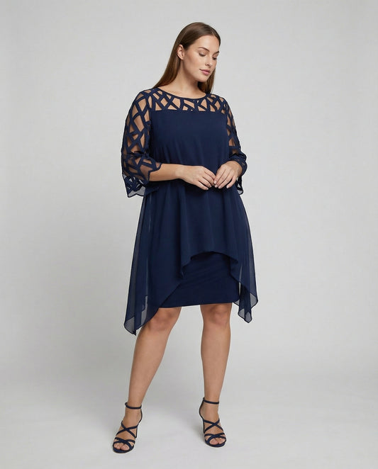 Franziska | Elegantes Curve-Midikleid mit fließender Silhouette