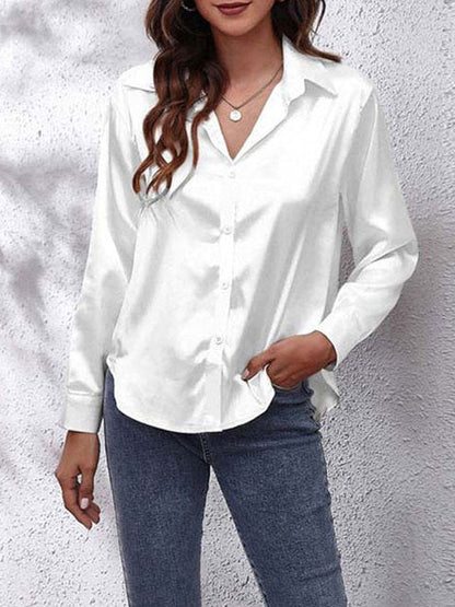 Clara | Elegantes Satin-Hemd mit luxuriösem Glanz