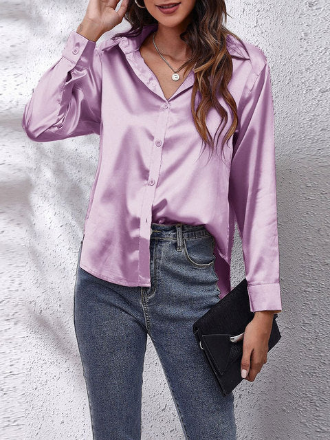 Clara | Elegantes Satin-Hemd mit luxuriösem Glanz