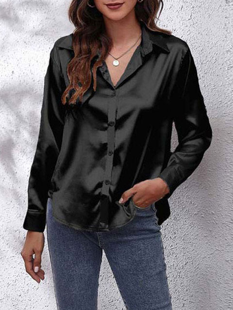 Clara | Elegantes Satin-Hemd mit luxuriösem Glanz