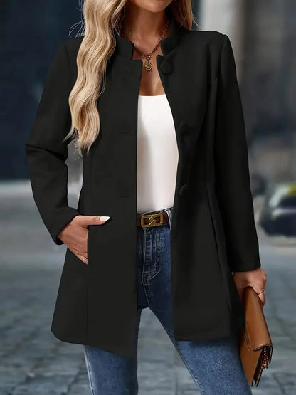 Katja | Eleganter Damenmantel aus Wollmischung für kalte Tage