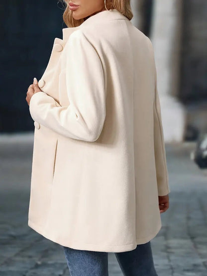 Katja | Eleganter Damenmantel aus Wollmischung für kalte Tage