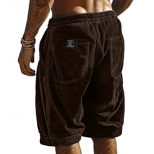 Leon | Vintage Cord-Shorts mit Streifenstruktur