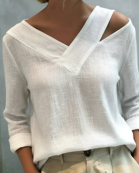 Elena | Modernes Oberteil mit asymmetrischem Ausschnitt