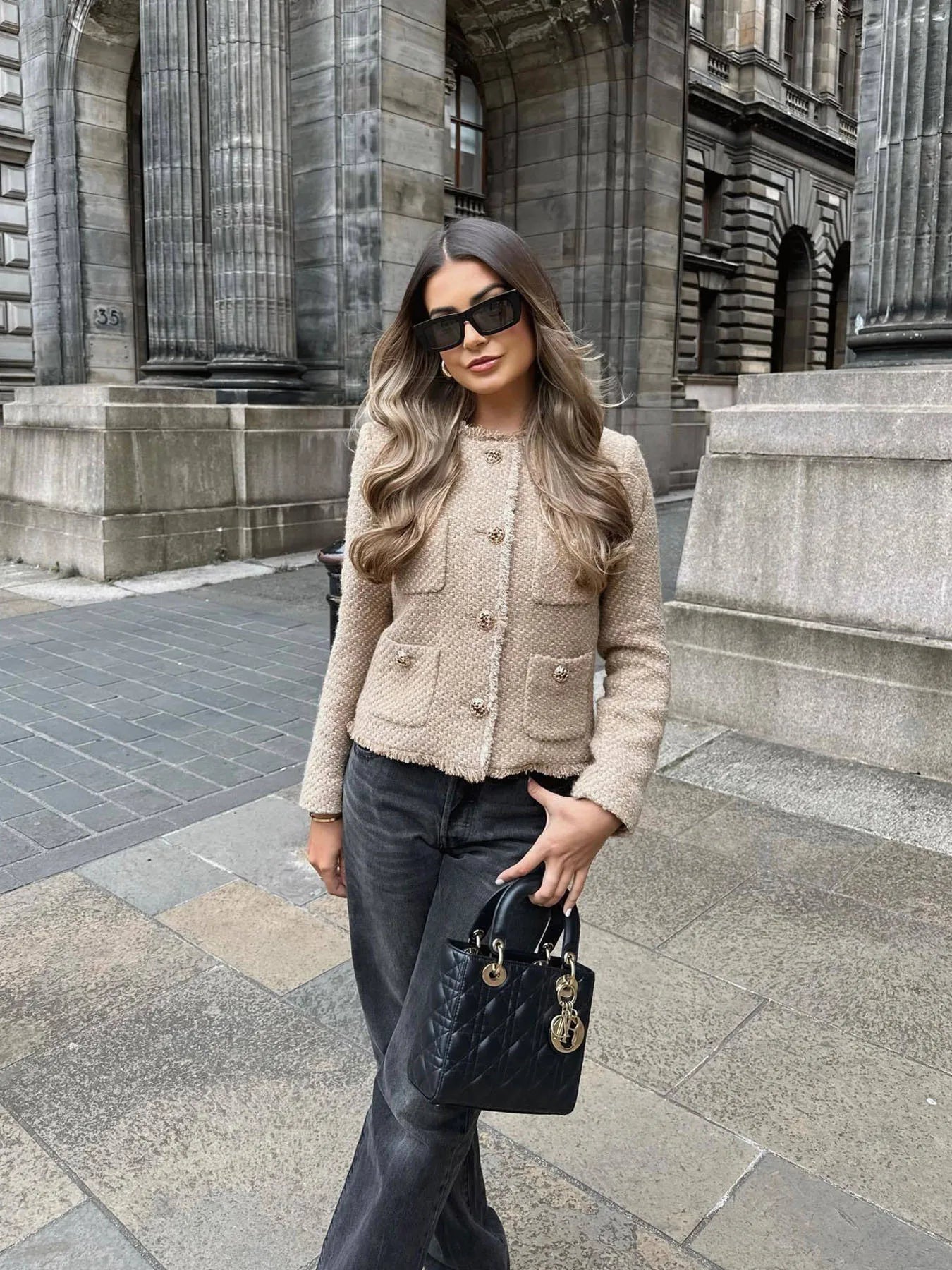 Clara | Elegante Damen-Tweedjacke mit figurbetonter Silhouette