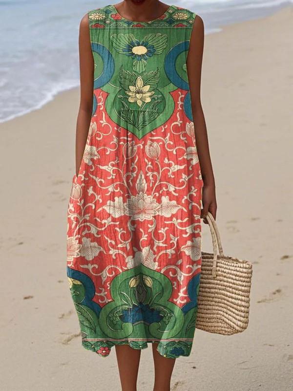 Aurelia™ | Fließendes Boho Midi-Kleid
