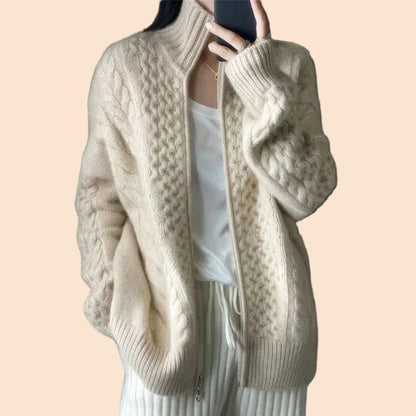 Gerber | Eleganter Kaschmir-Strickjacke mit Stehkragen