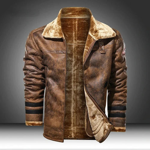 Liam | Stilvolle und bequeme Lederbomberjacke