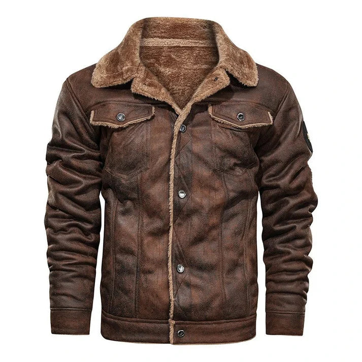 Liam | Stilvolle und bequeme Lederbomberjacke