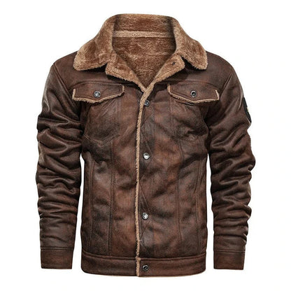 Liam | Stilvolle und bequeme Lederbomberjacke
