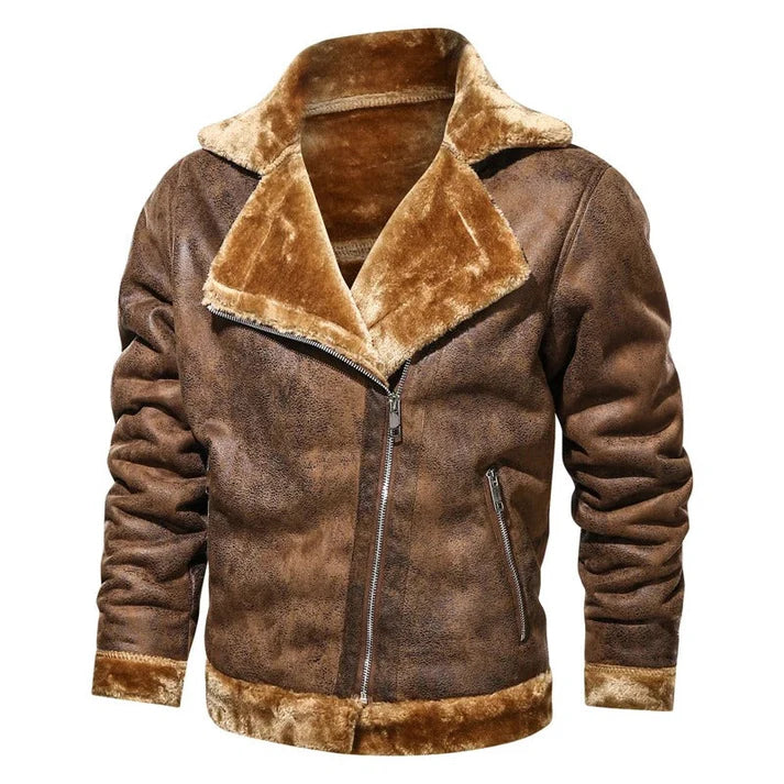 Liam | Stilvolle und bequeme Lederbomberjacke
