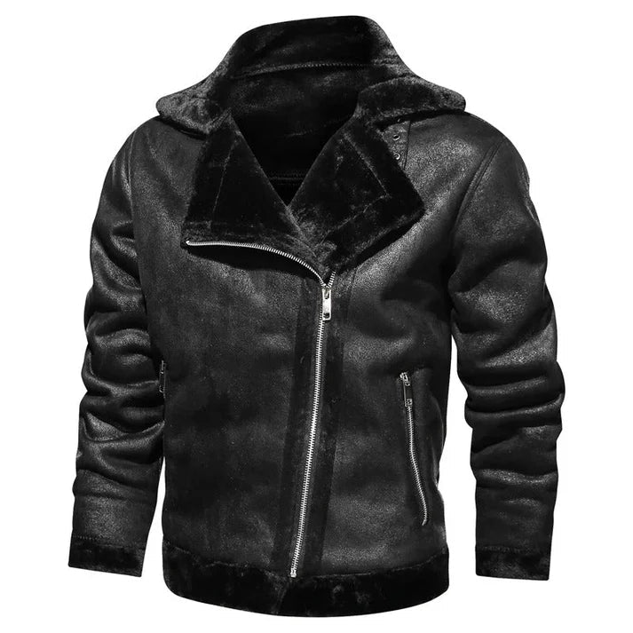 Liam | Stilvolle und bequeme Lederbomberjacke