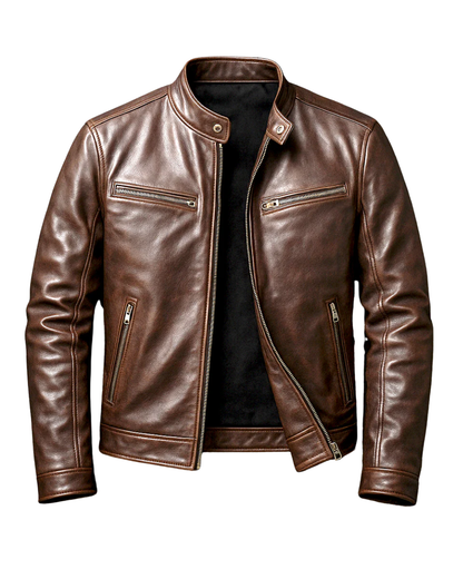 Dominik | Vintage Herren Lederjacke im Zeitlosen Stil