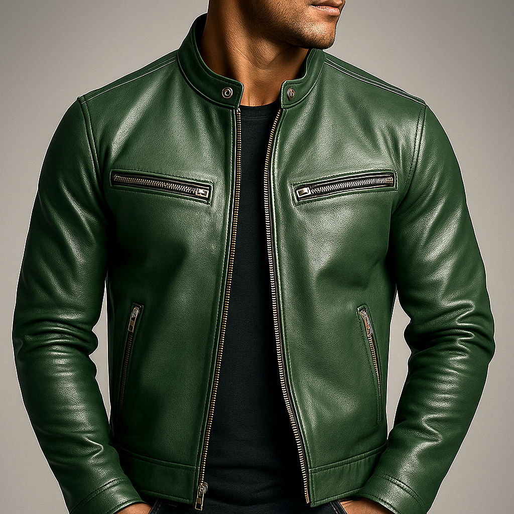 Dominik | Vintage Herren Lederjacke im Zeitlosen Stil