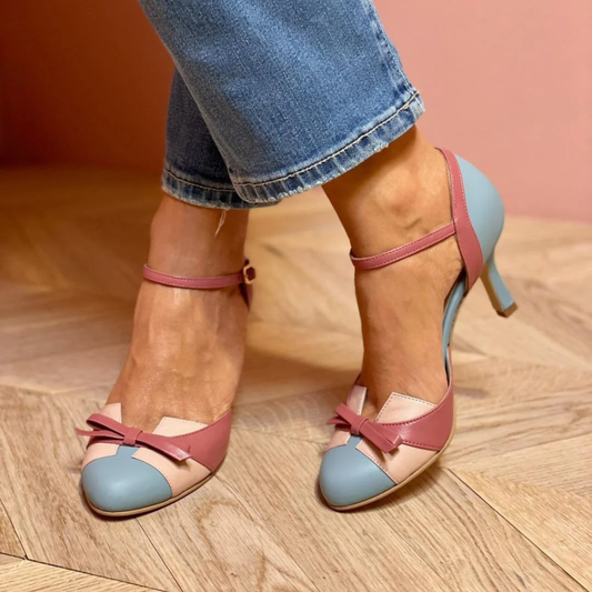 Kathrin | Bequeme Sandalen im Vintage-Stil mit Blockabsatz