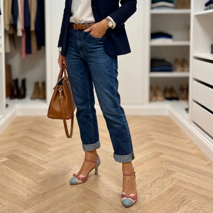 Kathrin | Bequeme Sandalen im Vintage-Stil mit Blockabsatz