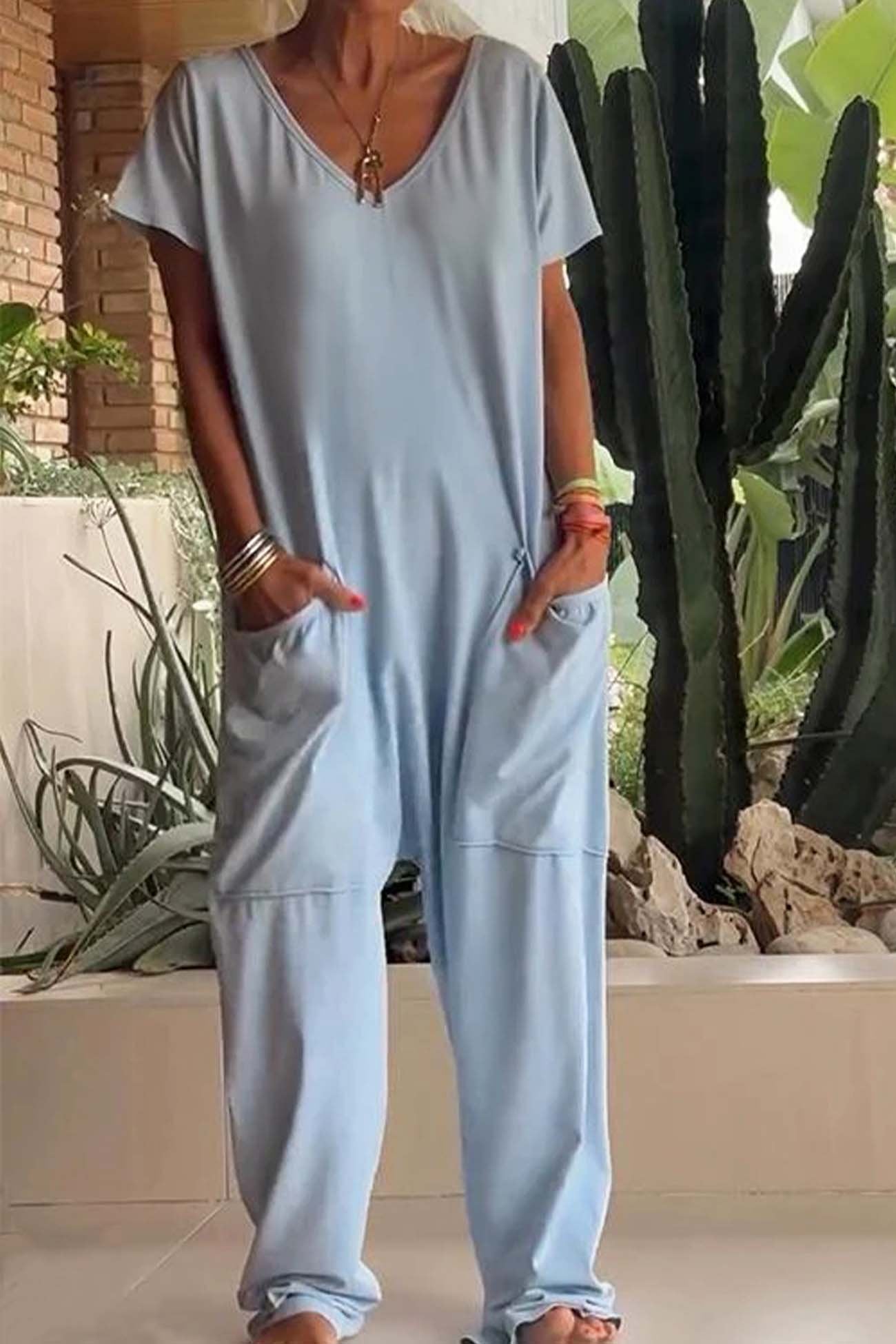 Lina | Eleganter und komfortabler Damen-Overall mit weitem Bein
