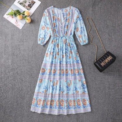 Veldora™ | Boho Strandkleid mit Paisleymuster