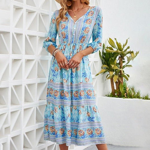 Veldora™ | Boho Strandkleid mit Paisleymuster