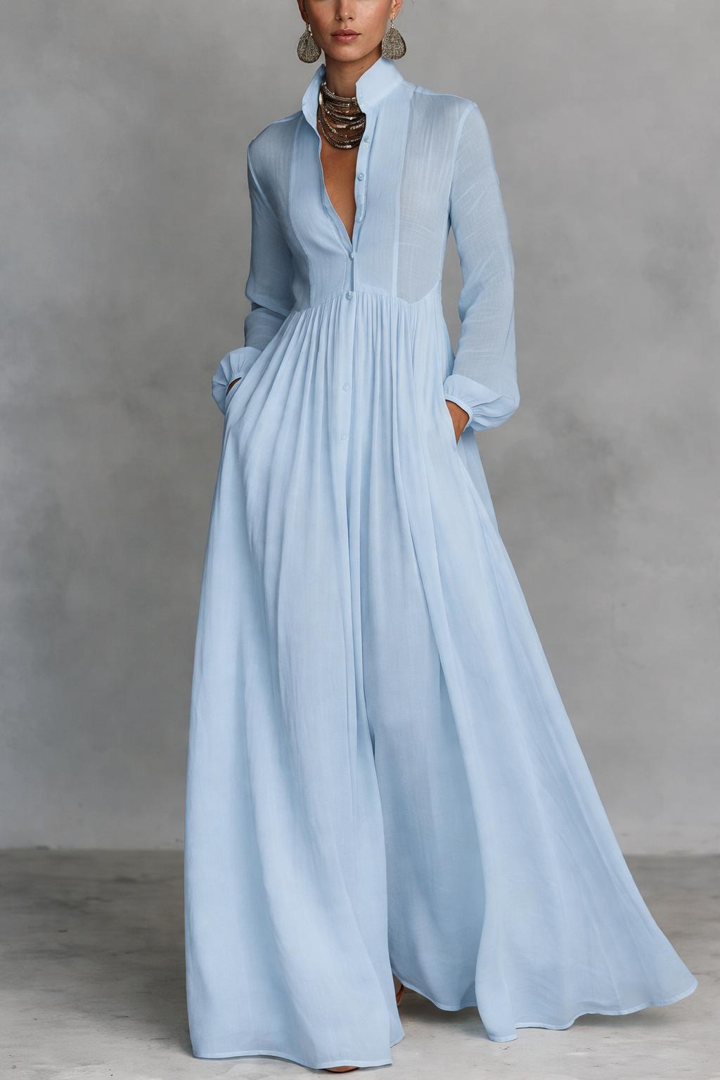 Aurelis™ | Serena Maxikleid mit Knopfleiste