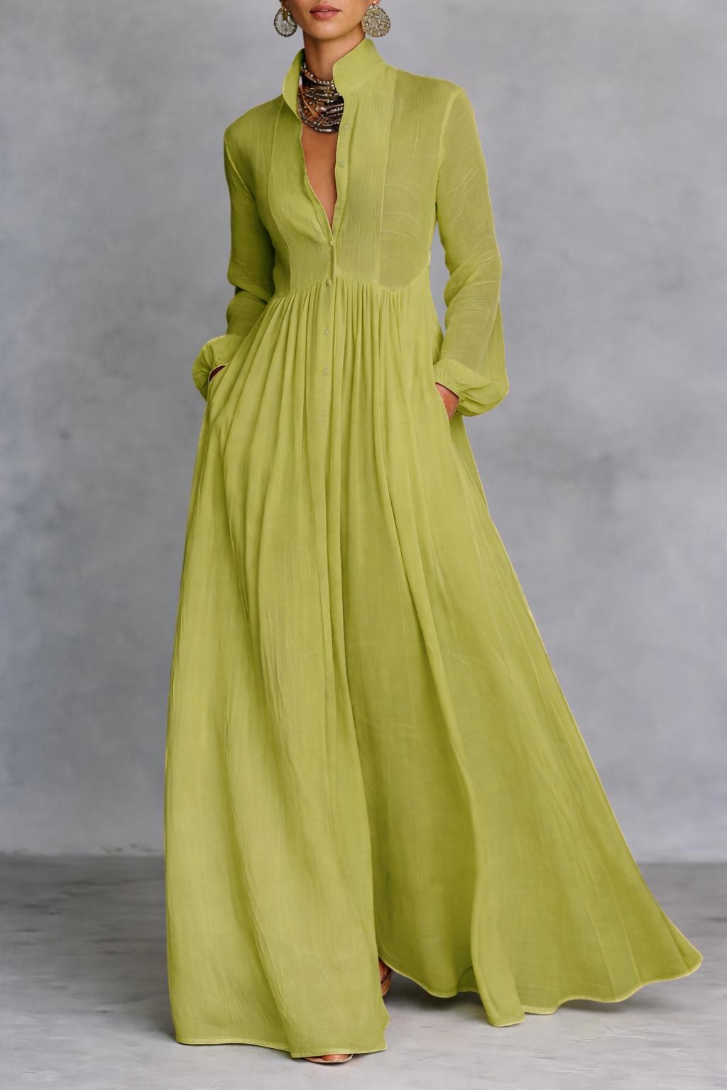 Aurelis™ | Serena Maxikleid mit Knopfleiste