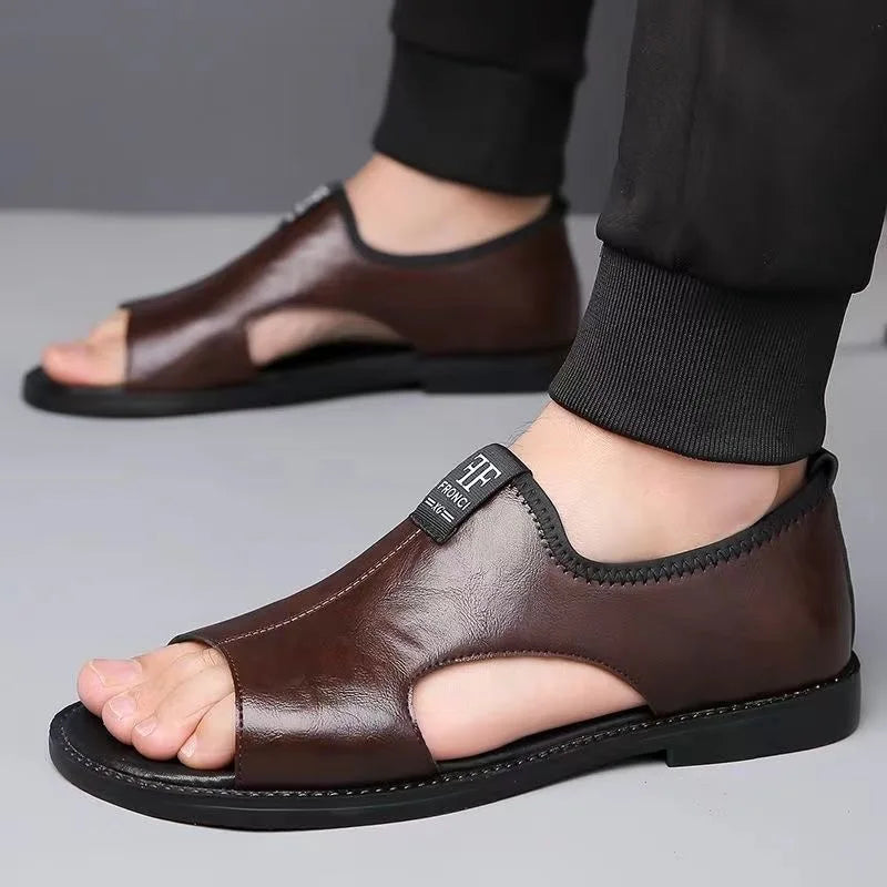Harry | Komfortable und rutschfeste Leder-Sandalen