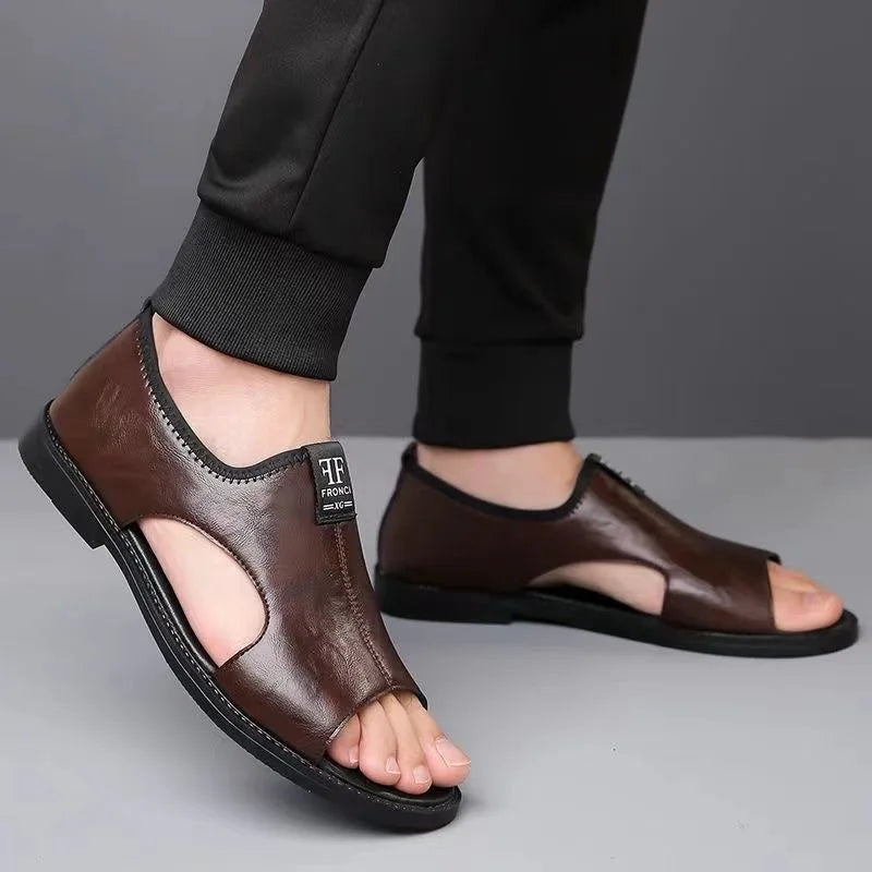 Harry | Komfortable und rutschfeste Leder-Sandalen