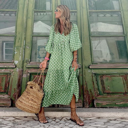 Birgit | Modisches Maxi-Kleid im Vintage-Stil
